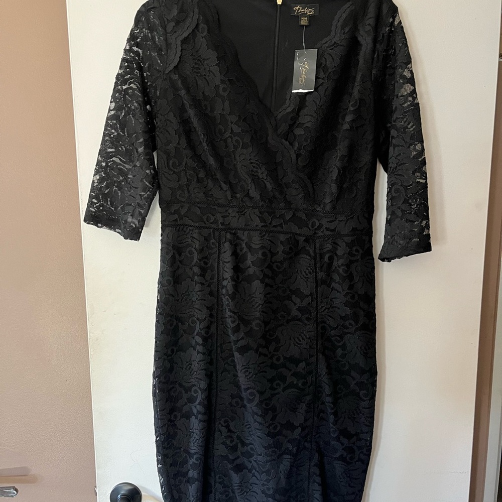 NWT Black Lace 3/4 sleeve dress